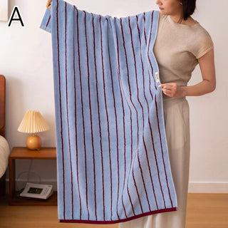 Classic Stripe Bath Towel  100% Cotton Hanging Type Combed Cotton Large Size Towel Blanket