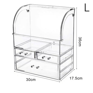 Clear Large Capacity Cosmetic Box 2 Sizes  Makeup Storage