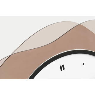 Brown Acrylic Curved Layered Clock Wall Clock