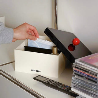Pearl Square Storage Box with Lidin  Small Item Organizer