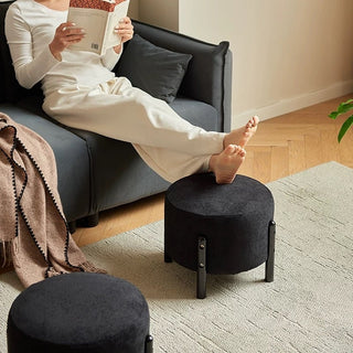 Compact Round Stool with Legs  Ottoman Chair Round Stool for Entryway