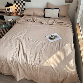 Summer Quilt Set Plain Summer Quilt Duvet Cover Set  2 Sizes