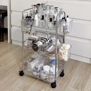 Acrylic Rack Wagon with Basket  2 Types