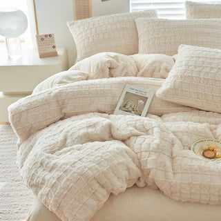 FauxFur Thick Milk Velvet Duvet Cover Set  Bed Cover Bedding Cover