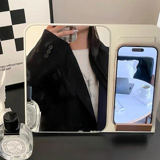 Multifunctional Folding Mirror Smartphone Stand