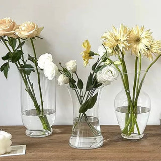 Clear Glass Simple Flower Vase