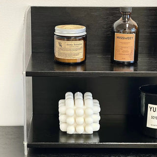 Bamboo Clear Two-Tier Storage Display Rack   Perfume Storage
