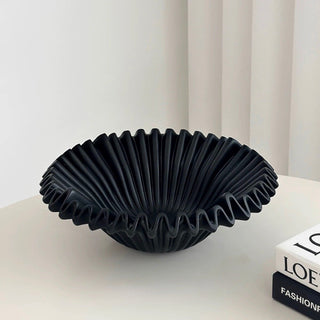 Modern Pleated Design Large Fruit Tray  Basket Storage Tray