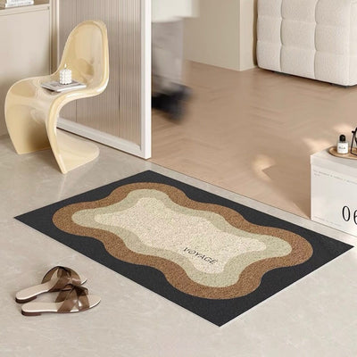 Wave pattern entrance mat 50 x 80 cm mud-removing mat