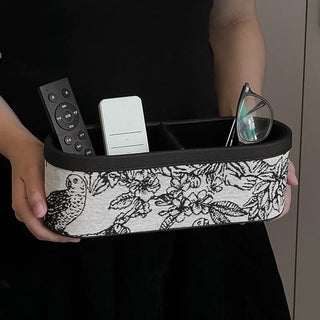 Leather Jacquard Remote Control Storage Box