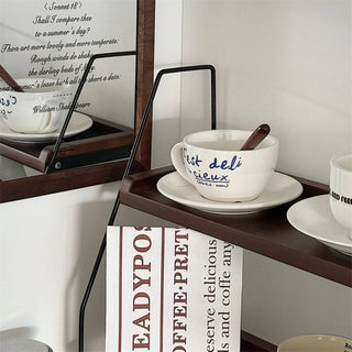 Wood Wire Retro Two-Tier Storage Rack Spice Rack
