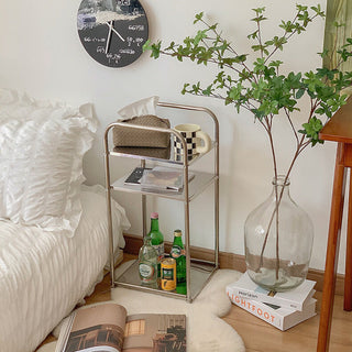 Modular Stainless Steel Tier Rack Side Table