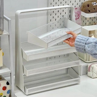 Large Capacity Four-Tier Perfume & Cosmetics Display Iron Storage Rack