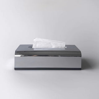 Silver color rounded corners simple tissue case tissue box
