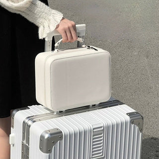Mirror-equipped makeup box large capacity cosmetic storage pouchin  travel pouch