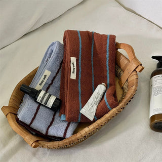 Classic Stripe Face Towel  100% Cotton Hanging Type Combed Cotton