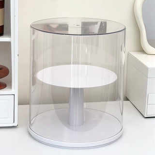 360 Degree Rotating Clear Perfume & Cosmetics Storage Two-Tier Display Rack