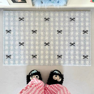 Ribbon Check Pattern Entrance Mat  50 x 80 cm Mud Removal