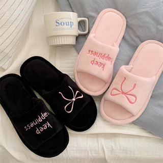 Ribbon embroidered design room shoes  3 sizes indoor slippers.