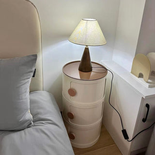 Round Three-Tier Storage Cylindrical Rack Side Table
