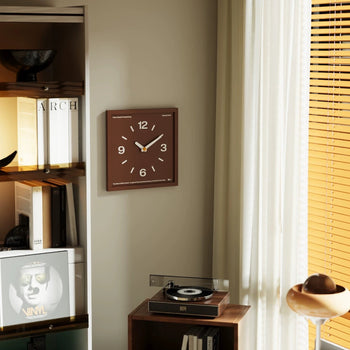 Square Frame Dark Color Clock  Wall Clock