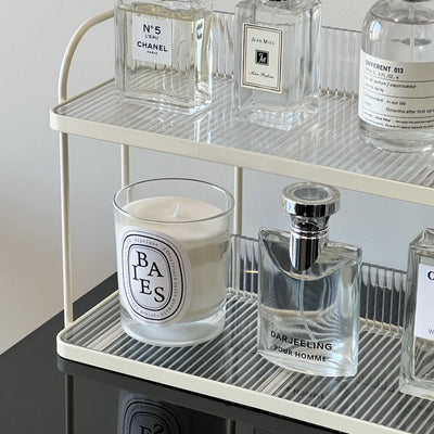 Striped Desktop Two-Tier Storage Rack