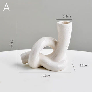 Knot Design Ceramic Candle Holder
