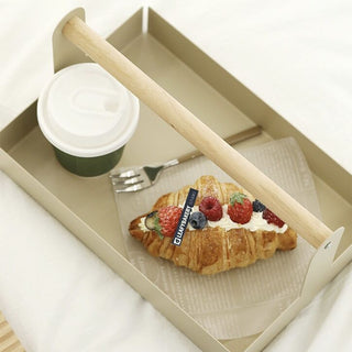 Wood Accessory Tray with Handle