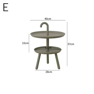 Umbrella Handle Two-Tier Mini Side Table