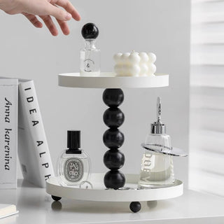 Modern Ball Design Two-Tier Storage Tray Rack Shelf