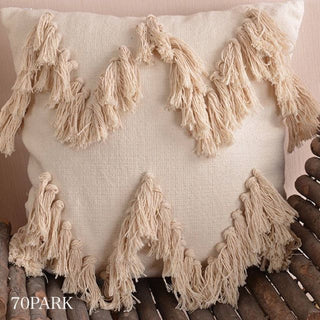 Tassel-attached Bohemian Style Cushion Cover  6 Types