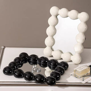 Bonbon Ball Ceramic Mirror  Tabletop Wall Mount