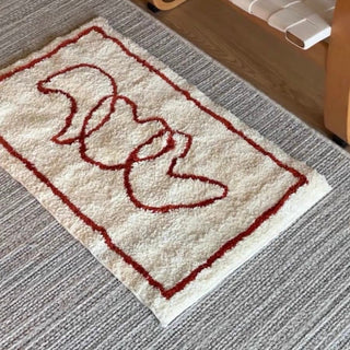 Red Line Nuance Art Door Mat  50 x 80 cm Absorbent Non-slip Tufted