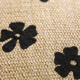 Straw material Flower Bead Cushion Pouf  Chair