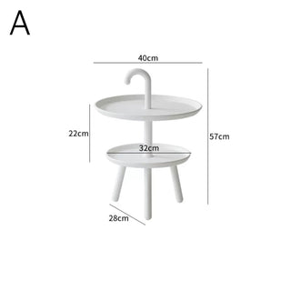 Umbrella Handle Two-Tier Mini Side Table