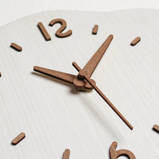 Wood Nuance Curve Silhouette Clock  Wall Clock Silent
