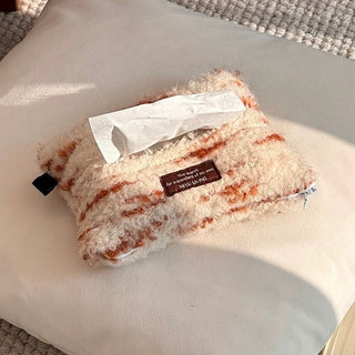 Fluffy Mixed Knit Tissue Case   Hanging Tissue Cover