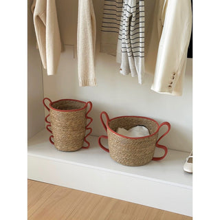 Wavy Handle Basket  Storage Basket Laundry