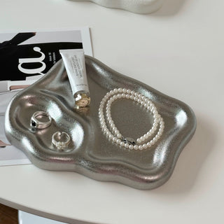 Cloud-type ceramic accessory tray 4 types in total plate