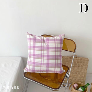 Color Check Pattern Cushion Cover