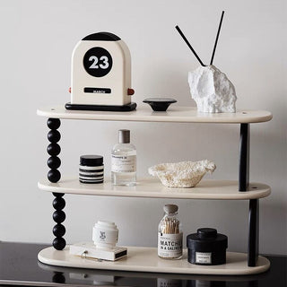 Asymmetrical design Three-tier storage display rack