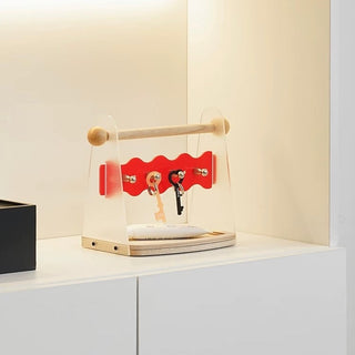 Handle-equipped Wave Accessory Key Stand Tray  Storage Tray for Small Items