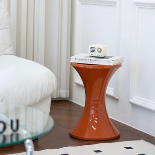 Curved design storage stool side table  in  chair