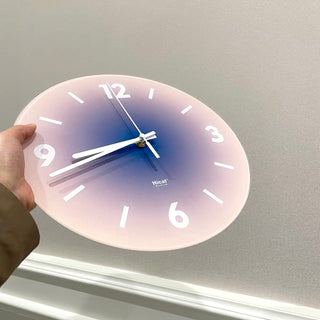 Gradient Wall Clock with Stand and Lettering