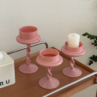 way Pink Twist Candle Holder