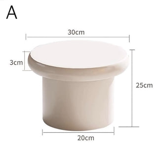 White Cream Stool  Chair Side Table