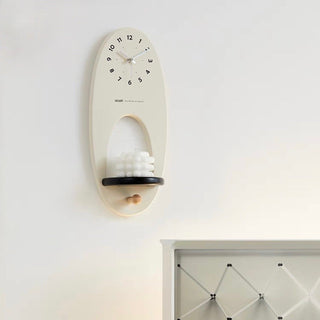 Wall clock with candle holder   3 functions in 1 clock