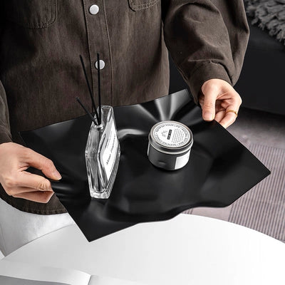 Square Monotone Accessory Tray  Small Item Tray