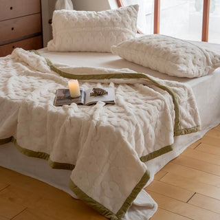 Floral Pattern Blanket Single  150 x 200 cm Blanket Air Conditioning Protection