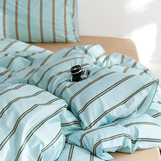 Blue Pin Stripe Duvet Cover Set